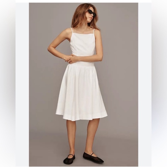 Reformation Clarabelle Linen Midi Dress Size 8 - Picture 13 of 13